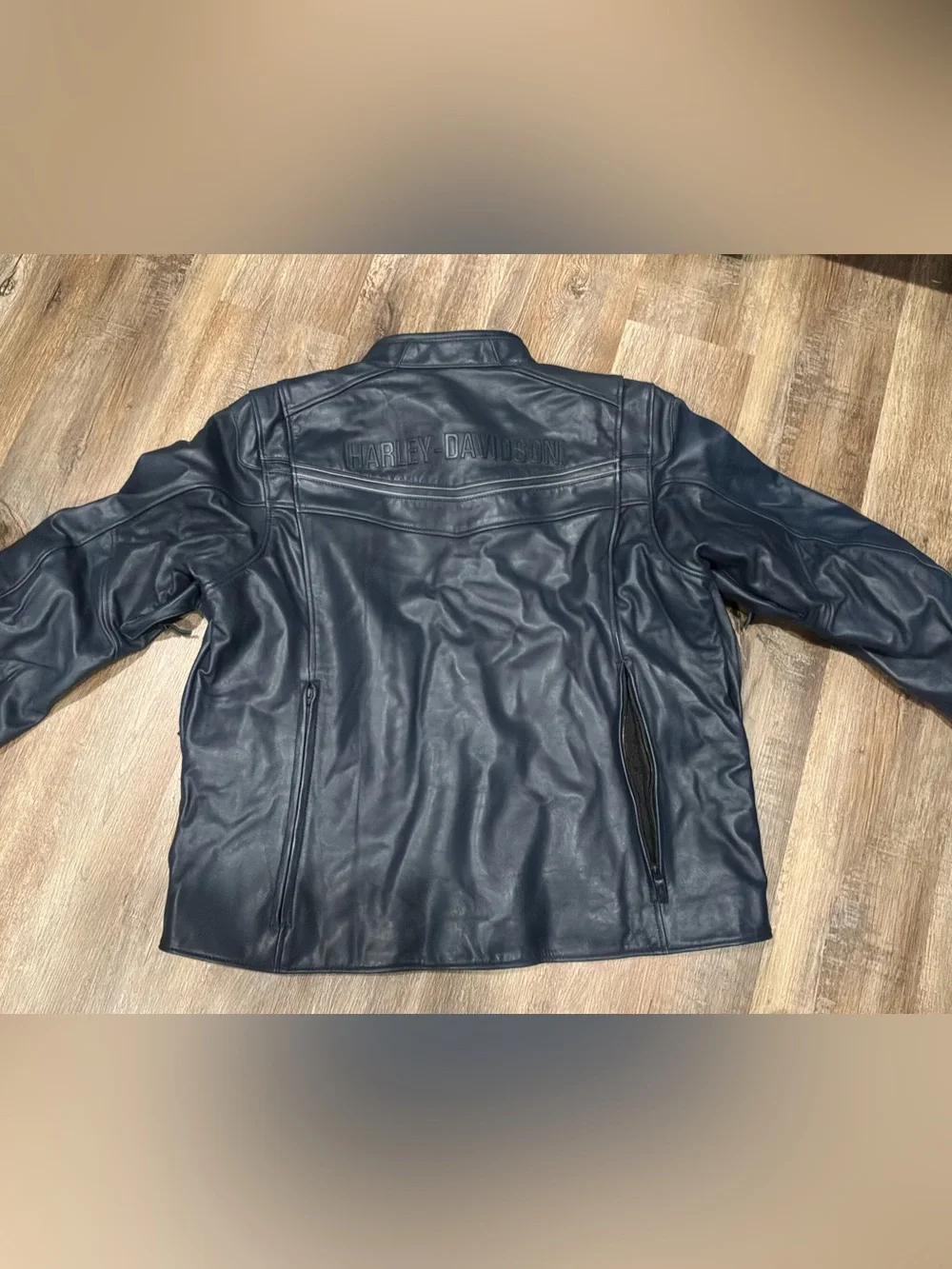 Harley Davidson Capitol Triple Vent System 2.0 Leather Jacket Blue Men's Sz 2XL